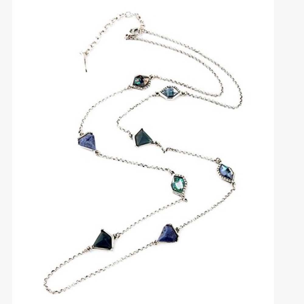 Long multi color necklace